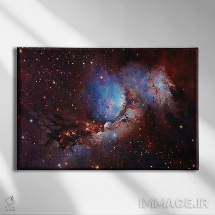 تابلو دکوراتیو ام۷۸، مجموعه سحابی در صورت فلکی شکارچی اثر رابرت گندلر - نمای روبهرو روی دیوار