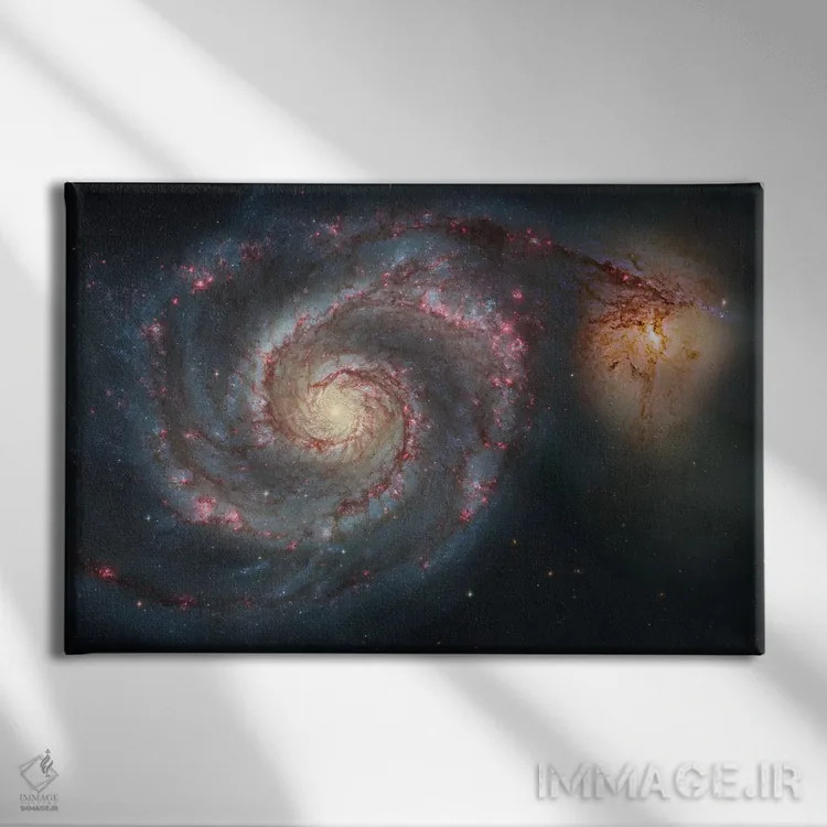 تابلو دکوراتیو ام۵۱، کهکشان گردابی اول اثر رابرت گندلر - نمای روبهرو روی دیوار
