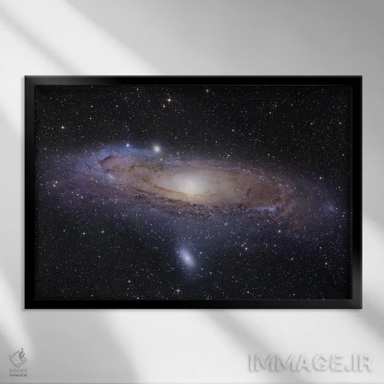 تابلو دکوراتیو Andromeda Galaxy Mosaic I,M31، موزاییک کهکشان آندرومدا I اثر رابرت گندلر - نمای قابدار مشکی