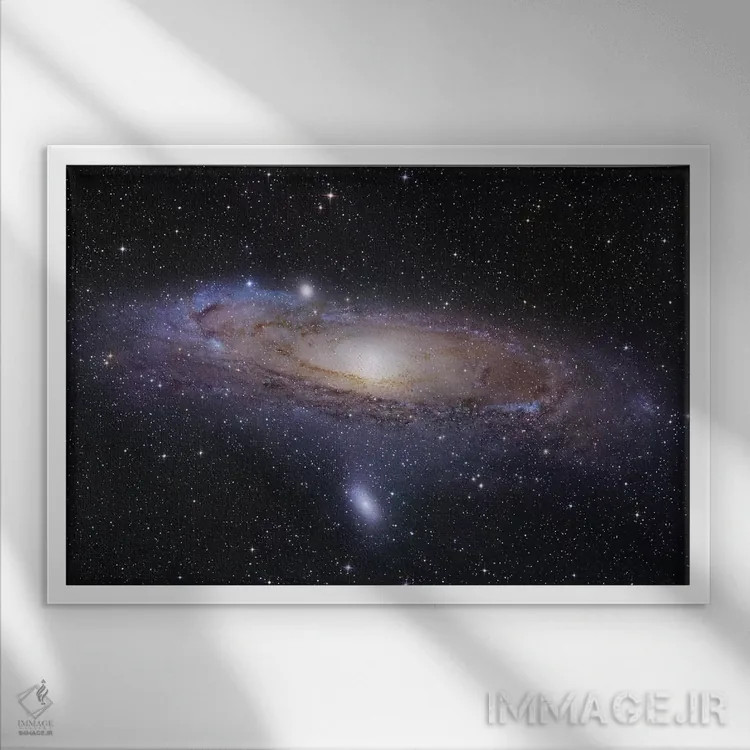 تابلو دکوراتیو Andromeda Galaxy Mosaic I,M31، موزاییک کهکشان آندرومدا I اثر رابرت گندلر - نمای قابدار سفید