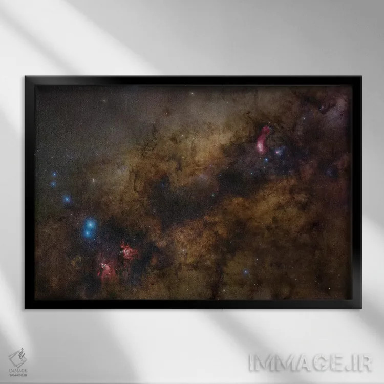 تابلو دکوراتیو مرکز کهکشان راه شیری اثر رابرت گندلر - نمای قابدار مشکی