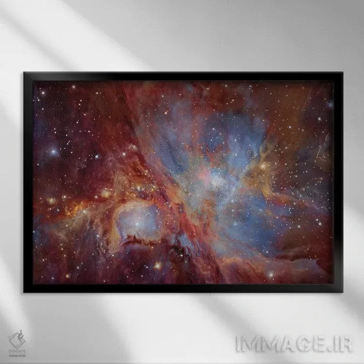 تابلو دکوراتیو سحابی شکارچی اثر رابرت گندلر - نمای قابدار مشکی