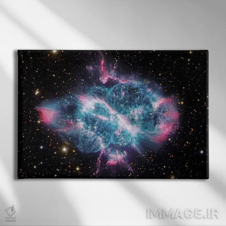 تابلو دکوراتیو سحابی سیاره نما در صورت فلکی مگس اثر رابرت گندلر - نمای روبهرو روی دیوار