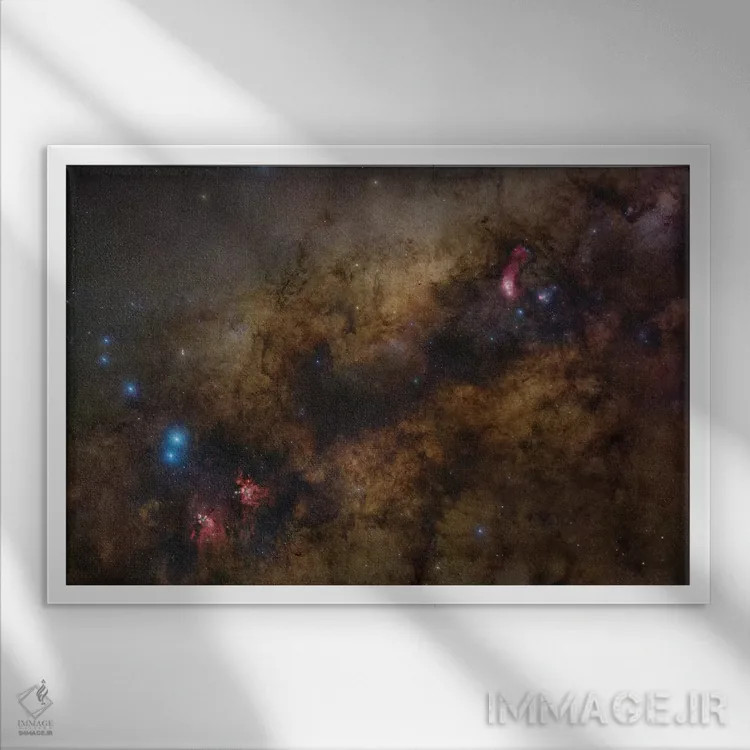 تابلو دکوراتیو مرکز کهکشان راه شیری اثر رابرت گندلر - نمای قابدار سفید
