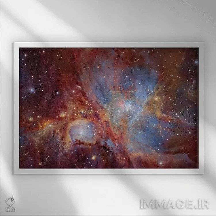 تابلو دکوراتیو سحابی شکارچی اثر رابرت گندلر - نمای قابدار سفید