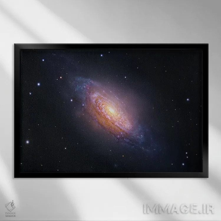 تابلو دکوراتیو کهکشان مارپیچی در اسد اثر رابرت گندلر - نمای قابدار مشکی