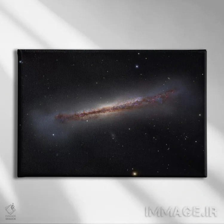 تابلو دکوراتیو کهکشان مارپیچی در صورت فلکی اسد اثر رابرت گندلر - نمای روبهرو روی دیوار