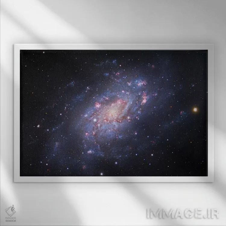 تابلو دکوراتیو کهکشان مارپیچی در زرافه سوم اثر رابرت گندلر - نمای قابدار سفید