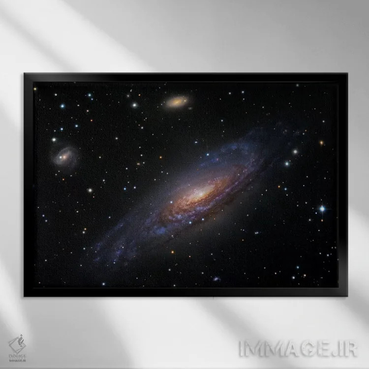 تابلو دکوراتیو کهکشان مارپیچی در اسب بالدار دوم اثر رابرت گندلر - نمای قابدار مشکی