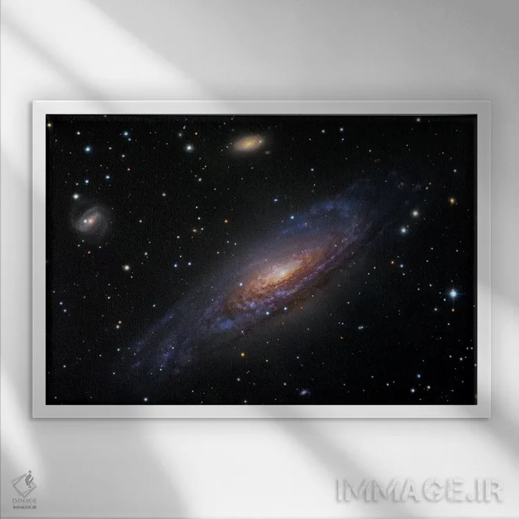 تابلو دکوراتیو کهکشان مارپیچی در اسب بالدار دوم اثر رابرت گندلر - نمای قابدار سفید