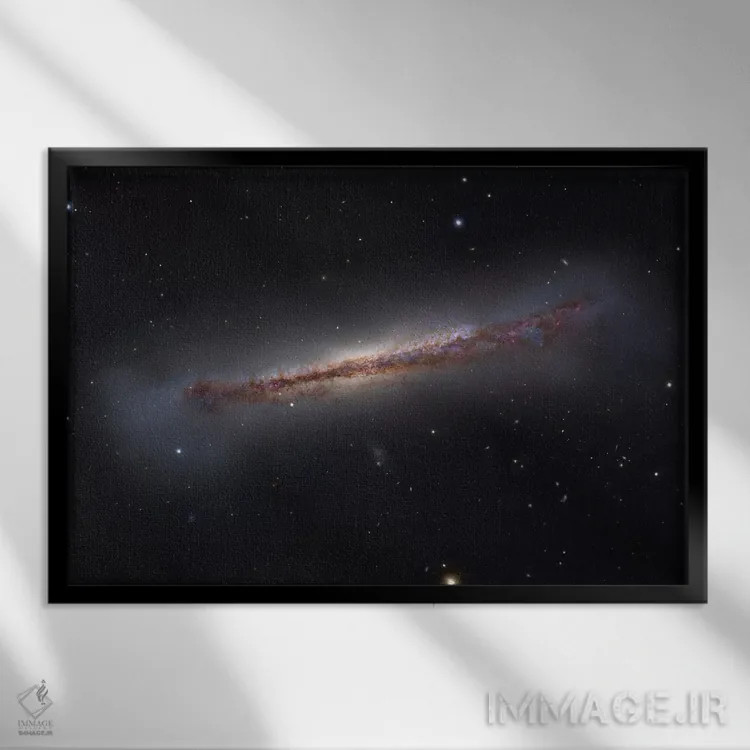 تابلو دکوراتیو کهکشان مارپیچی در صورت فلکی اسد اثر رابرت گندلر - نمای قابدار مشکی