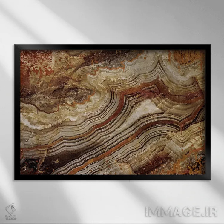 تابلو دکوراتیو قناری براق شده اثر فایو بای فایو کالکتیو - نمای قابدار مشکی