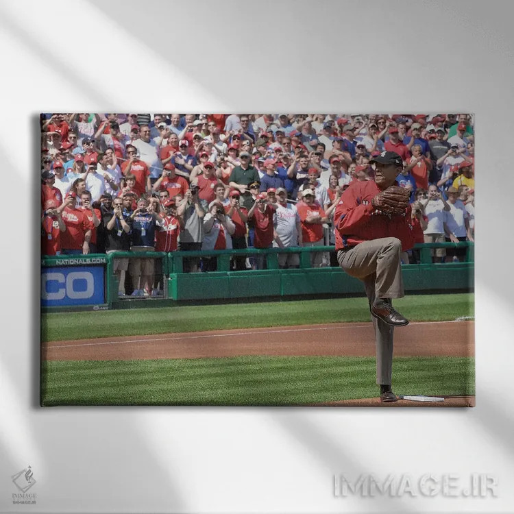 تابلو دکوراتیو باراک اوباما - نمای روبهرو روی دیوار