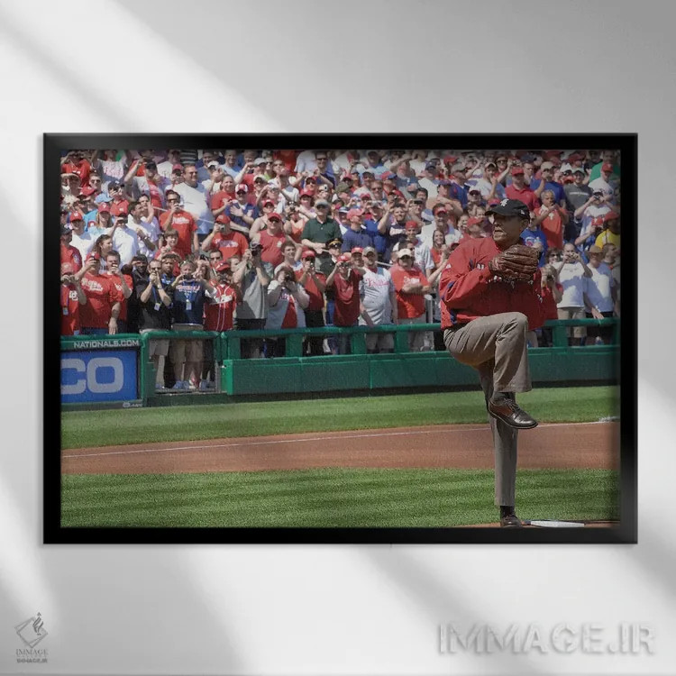 تابلو دکوراتیو باراک اوباما - نمای قابدار مشکی