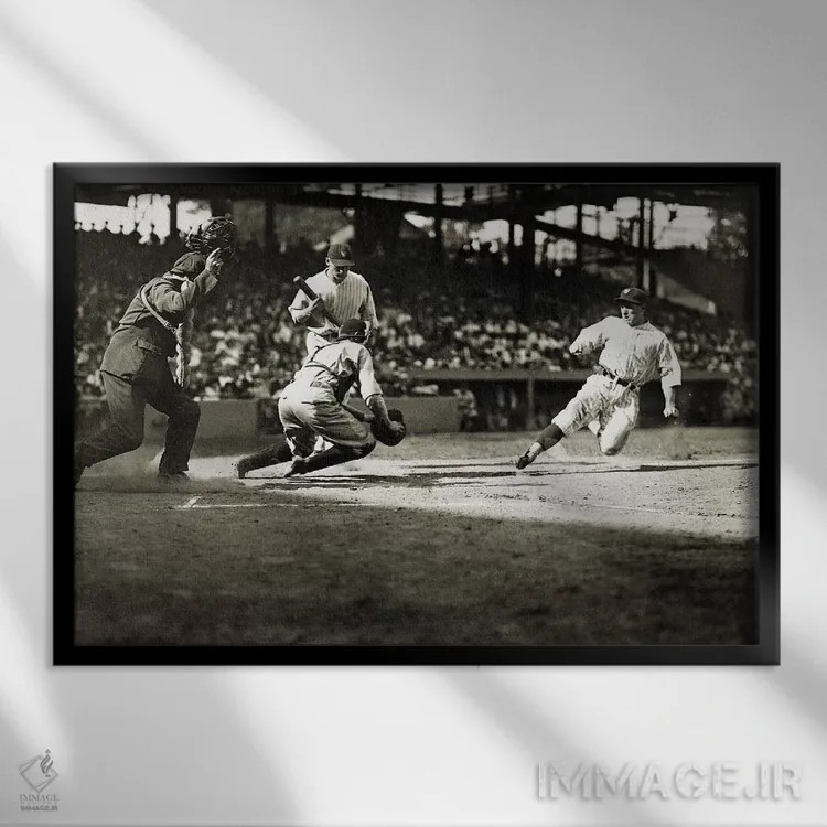 تابلو دکوراتیو 1925,بیسبال: واشنگتن، ۱۹۲۵ - نمای قابدار مشکی