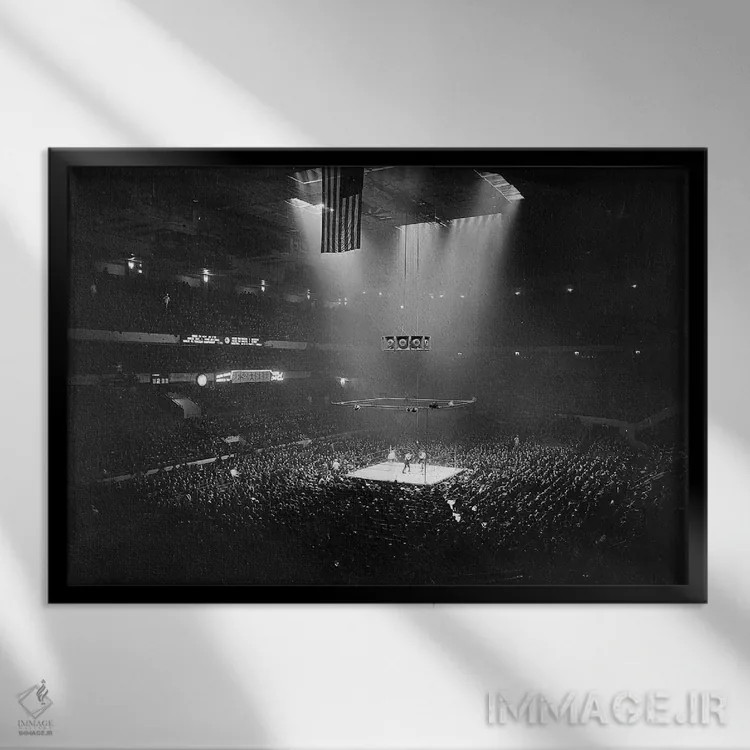 تابلو دکوراتیو 1941,مسابقه بوکس، ۱۹۴۱ - نمای قابدار مشکی