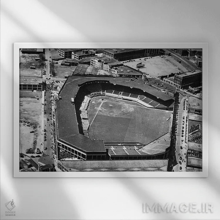 تابلو دکوراتیو بوستون: ورزشگاه فنوی - نمای قابدار سفید