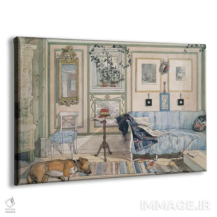 تابلو دکوراتیو C1895,لارشون: خانه، حدود ۱۸۹۵ اثر کارل لارسون - نمای پرسپکتیو محصول