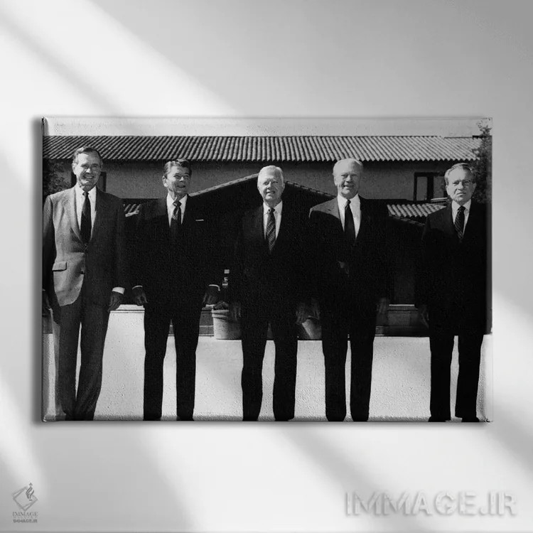 تابلو دکوراتیو 1991,رئیس جمهوران پیشین، ۱۹۹۱ - نمای روبهرو روی دیوار