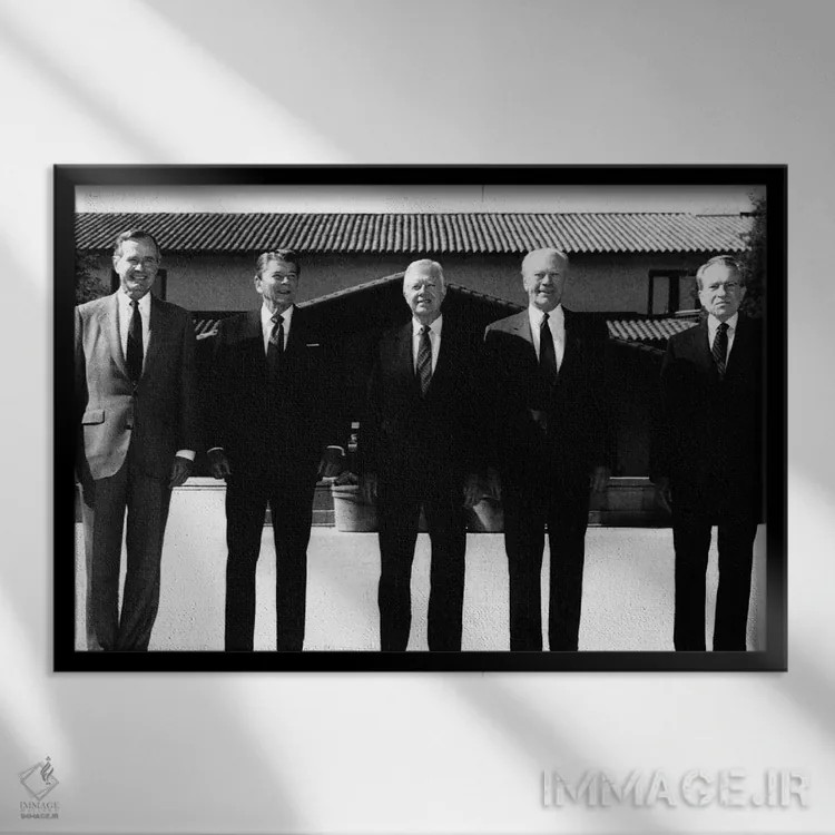 تابلو دکوراتیو 1991,رئیس جمهوران پیشین، ۱۹۹۱ - نمای قابدار مشکی