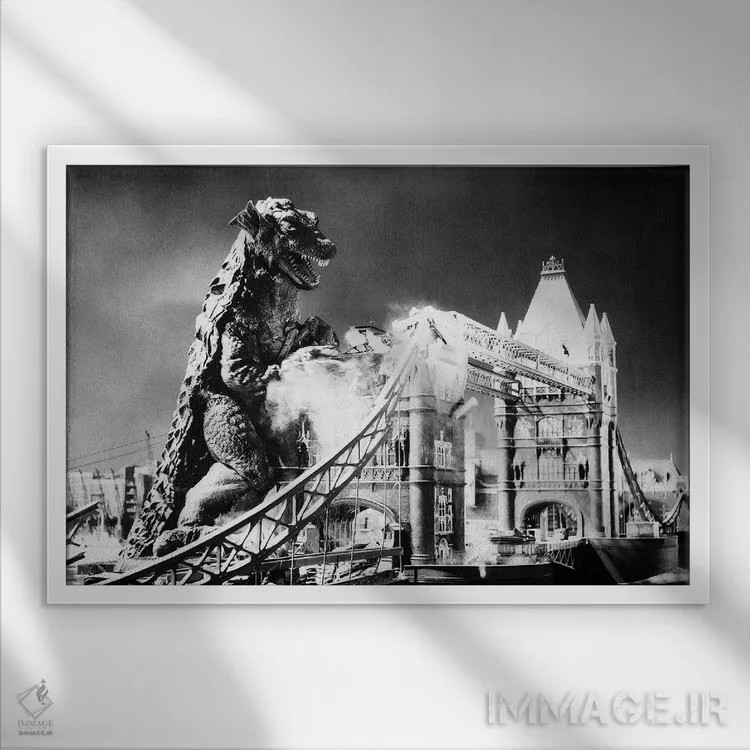 تابلو دکوراتیو گورگو - نمای قابدار سفید