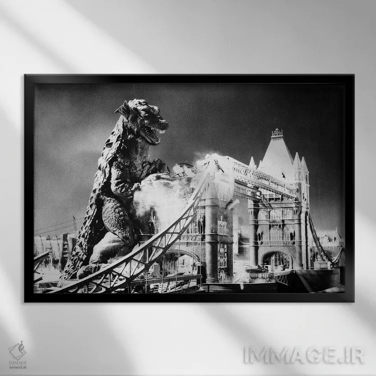 تابلو دکوراتیو گورگو - نمای قابدار مشکی