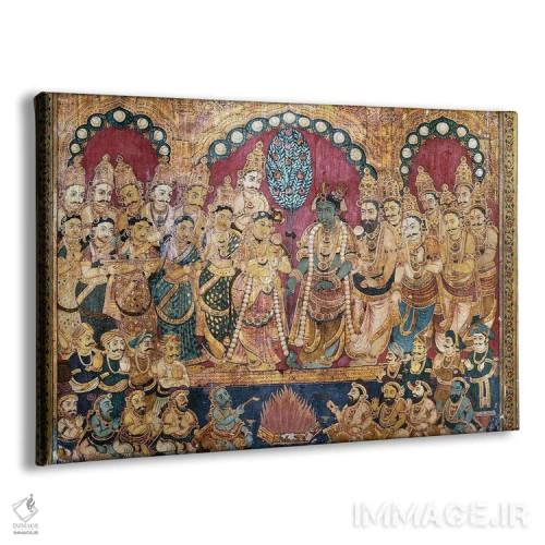 تابلو دکوراتیو مراسم عروسی هندو - نمای پرسپکتیو محصول