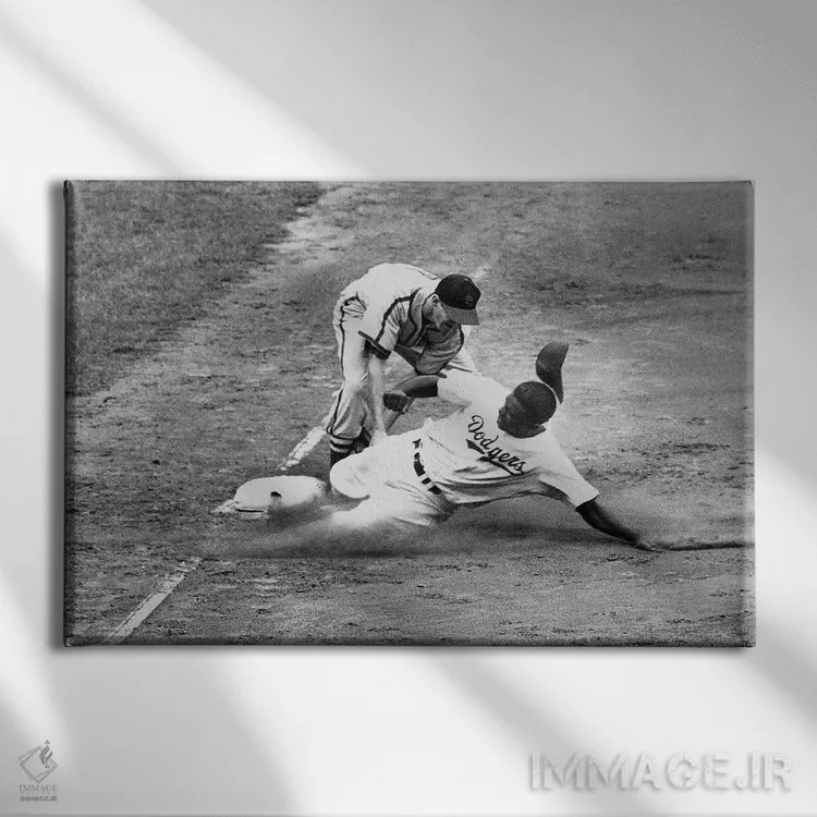 تابلو دکوراتیو جکی رابینسون - نمای روبهرو روی دیوار