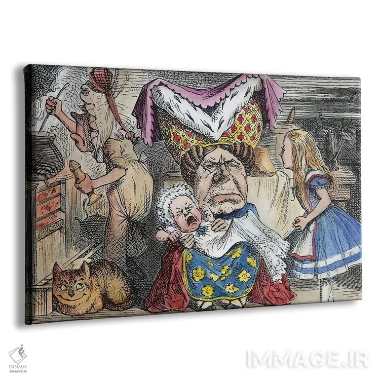 تابلو دکوراتیو 1865,آلیس در سرزمین عجایب، ۱۸۶۵ اثر جان تنیل - نمای پرسپکتیو محصول