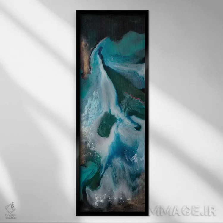 تابلو دکوراتیو در پرتو رهایی شماره ۱ اثر لیلا براما - نمای قابدار مشکی