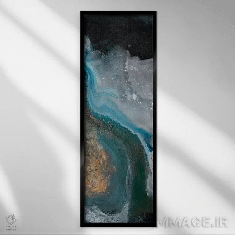 تابلو دکوراتیو در پرتو رهایی شماره ۲ اثر لیلا براما - نمای قابدار مشکی