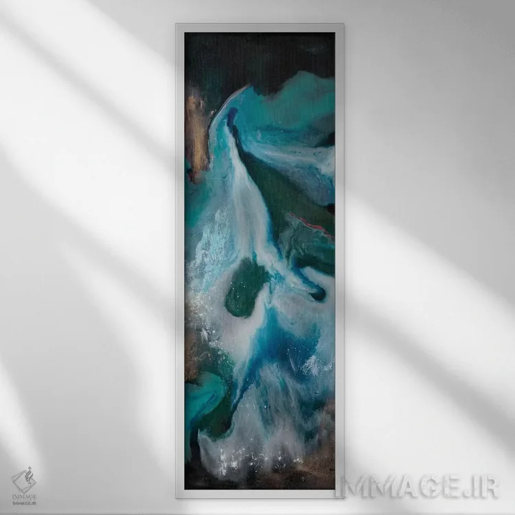 تابلو دکوراتیو در پرتو رهایی شماره ۱ اثر لیلا براما - نمای قابدار سفید