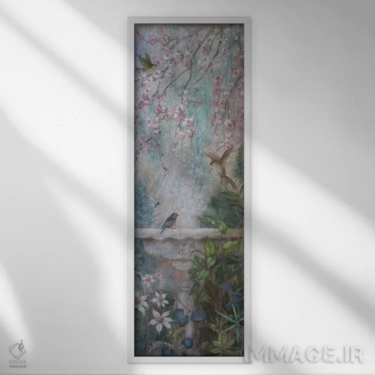 تابلو دکوراتیو چشمه جادویی اثر لیزا مری کیندلی - نمای قابدار سفید