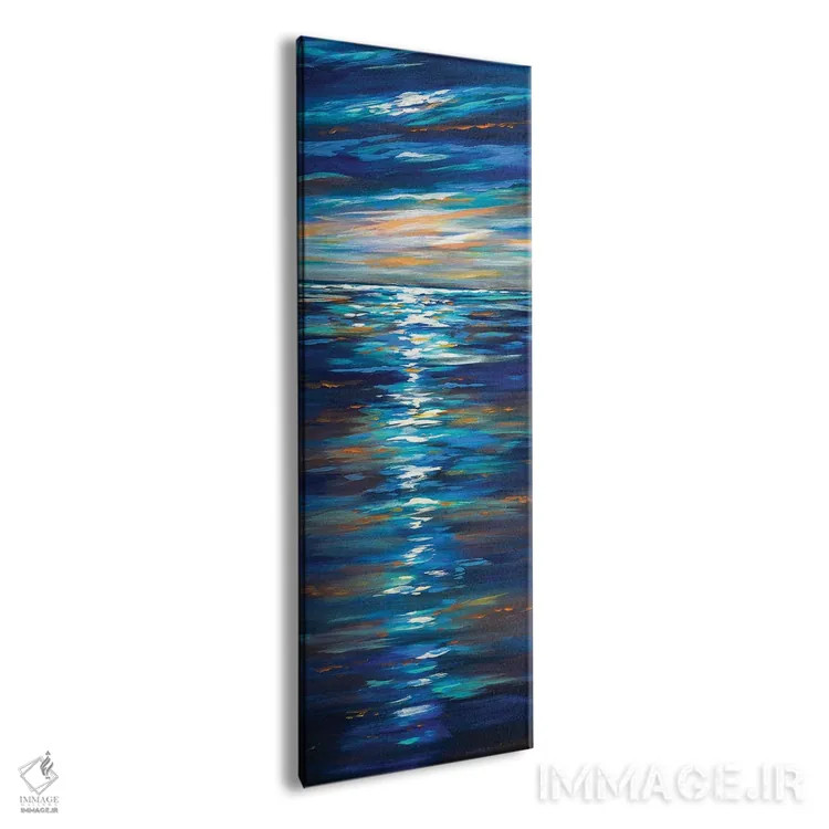 تابلو دکوراتیو "غروب روی اقیانوس" اثر لیندا اولسن - نمای پرسپکتیو محصول