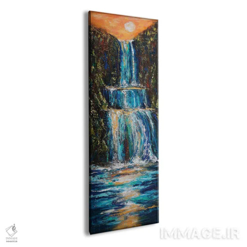 تابلو دکوراتیو دره آبشار اثر لیندا اولسن - نمای پرسپکتیو محصول