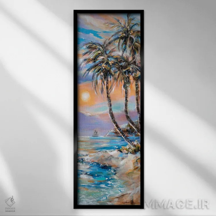 تابلو دکوراتیو بهشت از شرق اثر لیندا اولسن - نمای قابدار مشکی