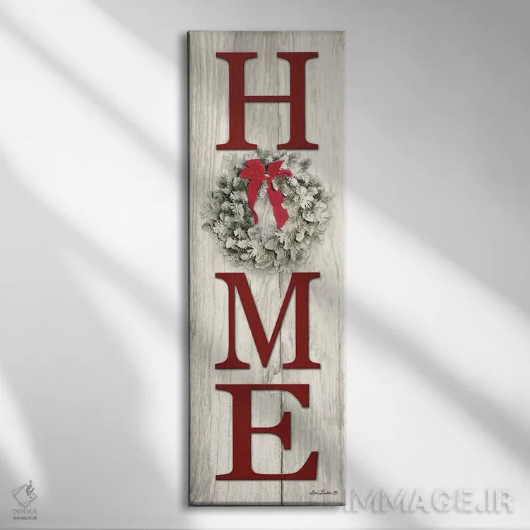 تابلو دکوراتیو "خانه کریسمس" اثر لری دیتر - نمای روبهرو روی دیوار