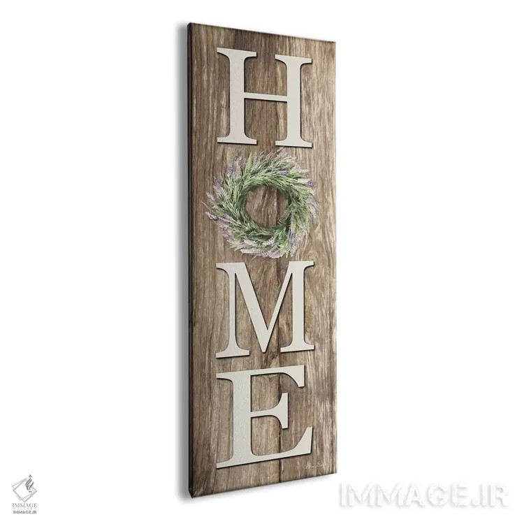 تابلو مدرن خانه با حلقه گل اسطوخودوس اثر لری دیتر - نمای پرسپکتیو محصول