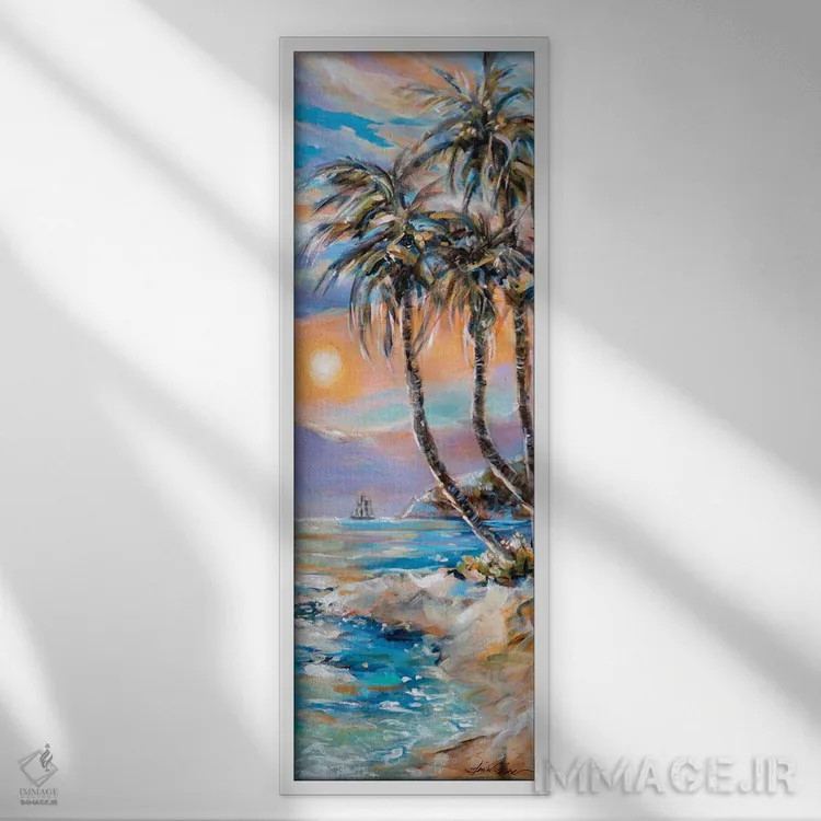 تابلو دکوراتیو بهشت از شرق اثر لیندا اولسن - نمای قابدار سفید