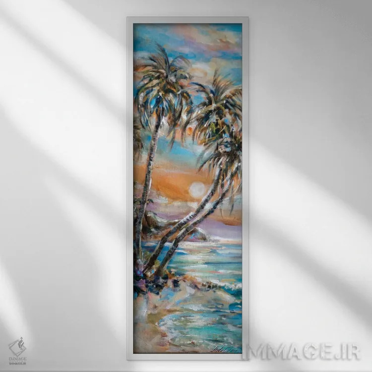 تابلو دکوراتیو بهشت از غرب اثر لیندا اولسن - نمای قابدار سفید