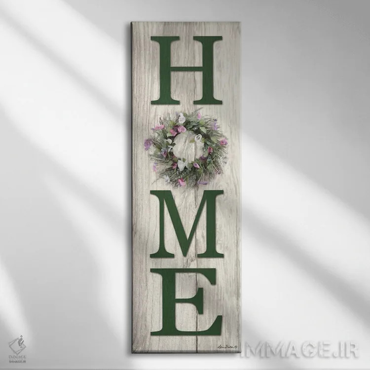 تابلو دکوراتیو "تاج گل خانه بهاری" اثر لری دیتر - نمای روبهرو روی دیوار