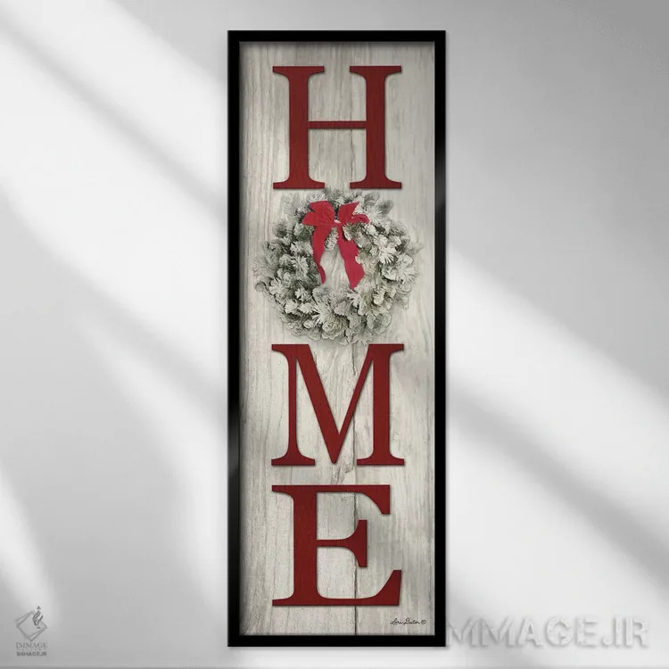 تابلو دکوراتیو "خانه کریسمس" اثر لری دیتر - نمای قابدار مشکی