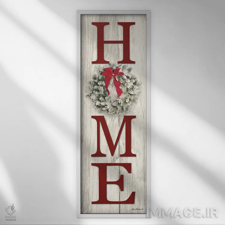 تابلو دکوراتیو "خانه کریسمس" اثر لری دیتر - نمای قابدار سفید