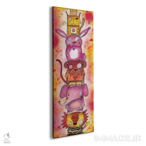 تابلو دکوراتیو حیوانات عجیب اثر تامارا لاپورت - نمای پرسپکتیو محصول