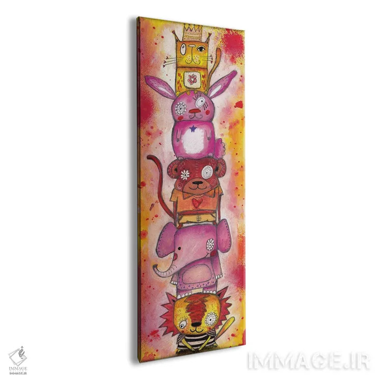 تابلو دکوراتیو حیوانات عجیب اثر تامارا لاپورت - نمای پرسپکتیو محصول