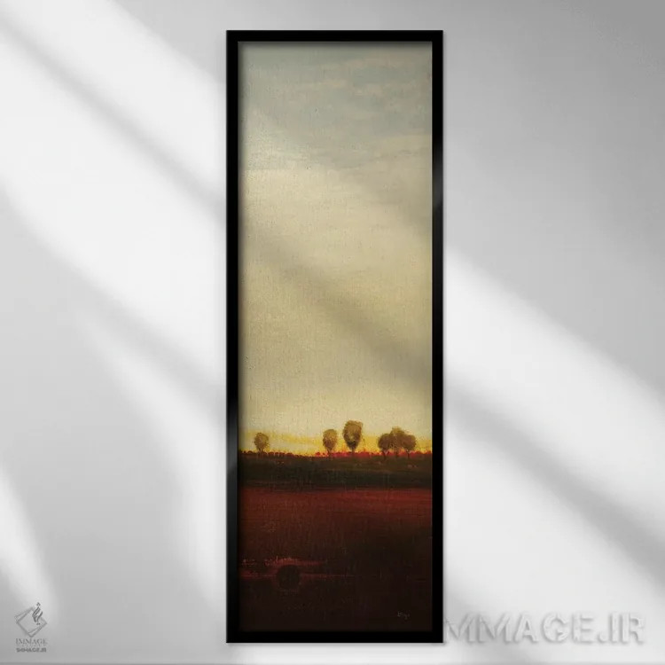 تابلو انتزاعی پایان تابستان یک اثر لیزا ریجرز - نمای قابدار مشکی