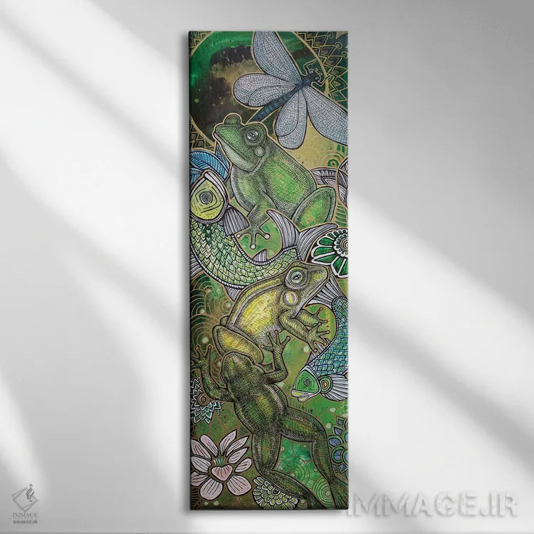 تابلو دکوراتیو قورباغه پرشی اثر لینت شلی - نمای روبهرو روی دیوار