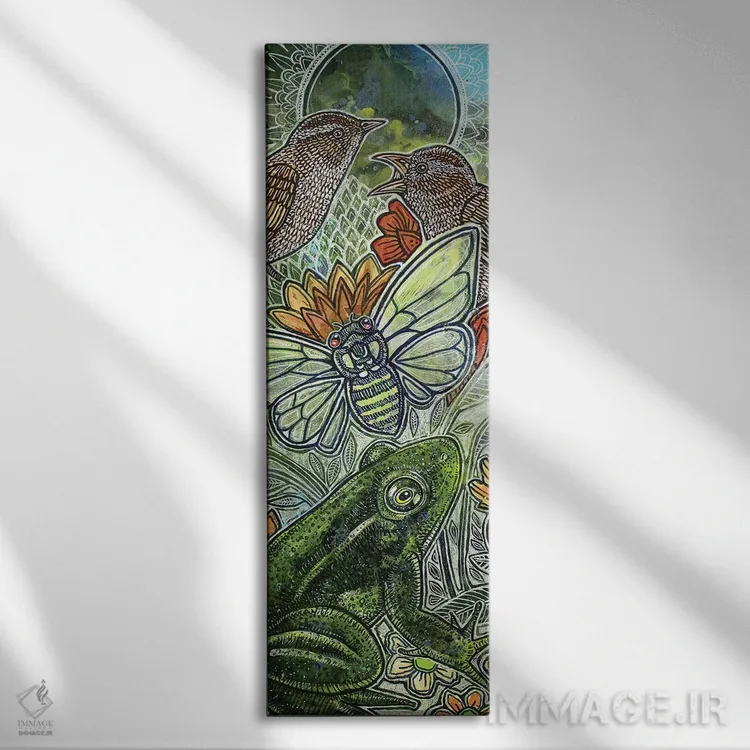 تابلو دکوراتیو جزر و مد تابستانی اثر لینت شلی - نمای روبهرو روی دیوار