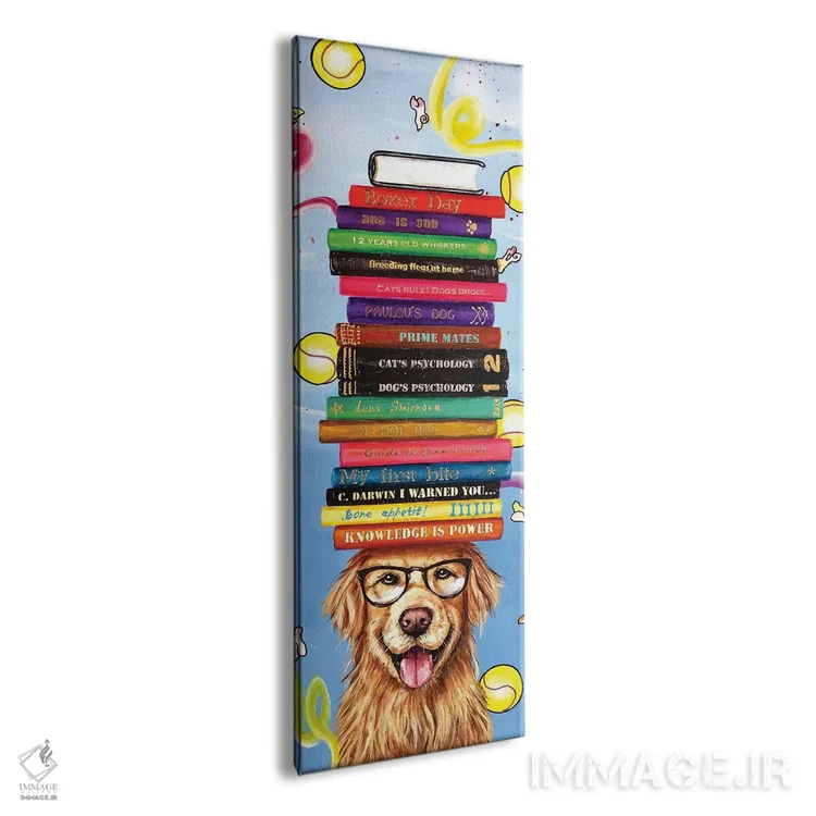 تابلو دکوراتیو سگ با توپ ها شماره دو اثر لنا اسمیرنوا - نمای پرسپکتیو محصول