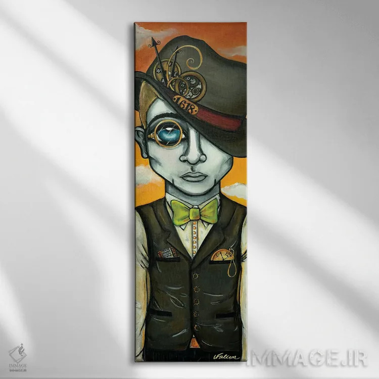 تابلو دکوراتیو در انتظار قطار اثر لیزی فالکون - نمای روبهرو روی دیوار